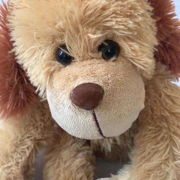 Stuffed Animal Plushie Dog Brown Kids Toys Animals 14in - Picture 2 of 3